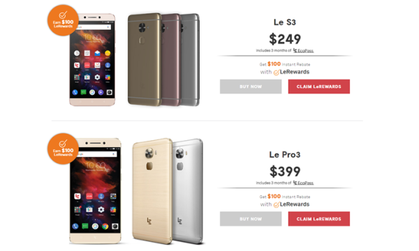 乐视超级手机Le Pro3/S3正式在美国上市